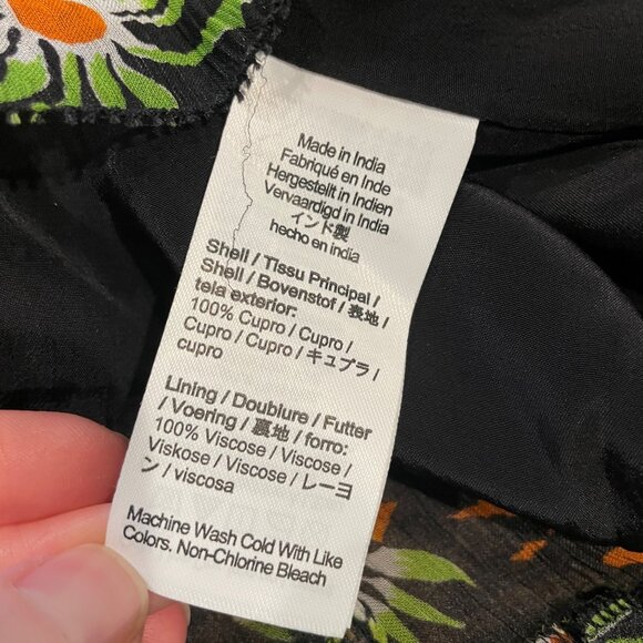 NWOT J.Crew Women's Sz 4 Flutter Wrap Dress Starburst Floral Black Multi Chiffon - Picture 14 of 16